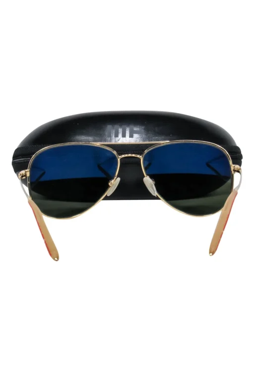 Mosley Tribes - Gold Frame w/ Black Lens Aviator Sunglasses