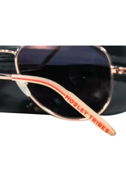 Mosley Tribes - Rose Gold Aviator Frames w/ Dark Brown Lens Sunglasses