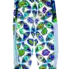 MSGM - White & Green Floral Print Silk Joggers Sz S