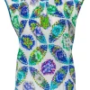 MSGM - White & Green Floral Print Silk Tank Sz S