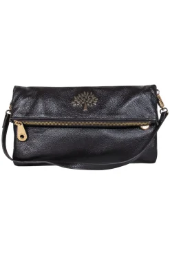 Mulberry - Dark Maroon Shiny Leather Convertible Shoulder Bag & Crossbody