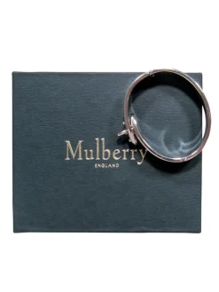 Mulberry - Silver "Bayswater Metal Slim" Bracelet Sz S