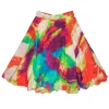 Naeem Khan - Neon Paint Stroke Silk Midi Skirt Sz 6