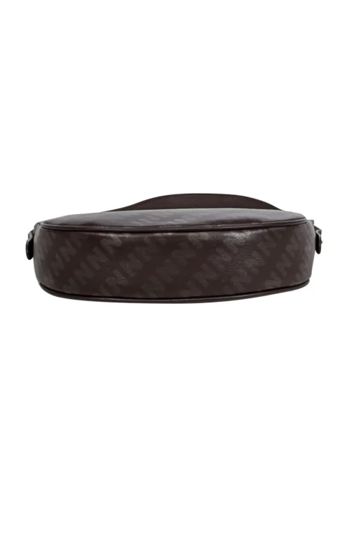 Nakedvice - Brown & Grey Monogram Leather Shoulder Bag