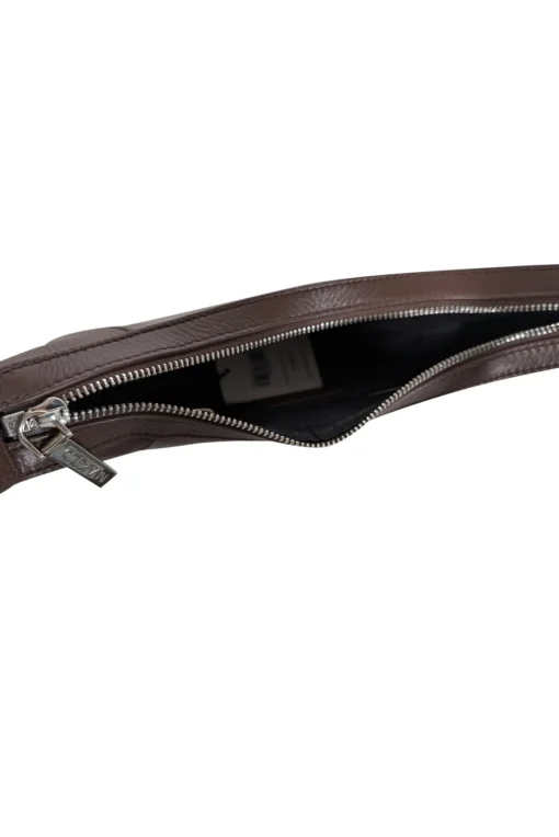 Nakedvice - Brown & Grey Monogram Leather Shoulder Bag