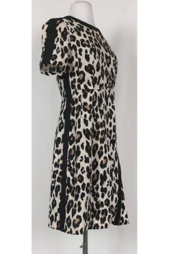 Nanette Lepore - Animal Print Dress w/ Zipper Hem Sz 2