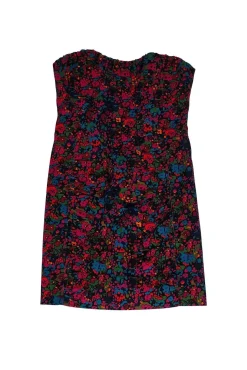 Nanette Lepore - Black & Floral Bodycon Dress Sz 0