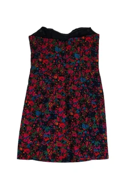 Nanette Lepore - Black & Floral Bodycon Dress Sz 0