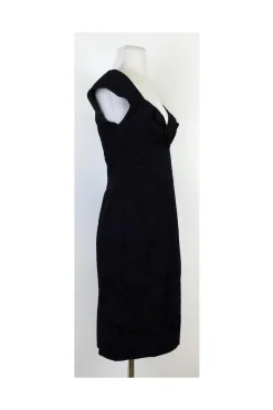 Nanette Lepore - Black & Navy Brocade Dress Sz 2
