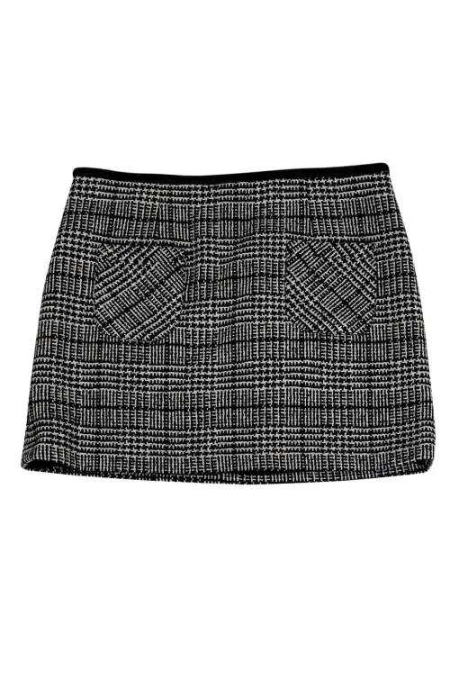 Nanette Lepore - Black & White Tweed Skirt Sz 12