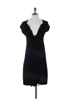 Nanette Lepore - Black Knit Silk Blend Dress Sz S