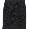 Nanette Lepore - Black Ruched Pencil Skirt w/ Double Zippers Sz 0
