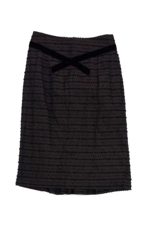Nanette Lepore - Brown & Black Satin Skirt Sz 2