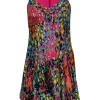 Nanette Lepore - Multicolored Speckled Dress w/ Ruffles Sz 2