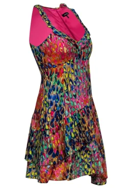 Nanette Lepore - Multicolored Speckled Dress w/ Ruffles Sz 2