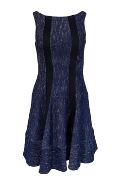 Nanette Lepore - Navy & White Speckled Knit Dress Sz 6