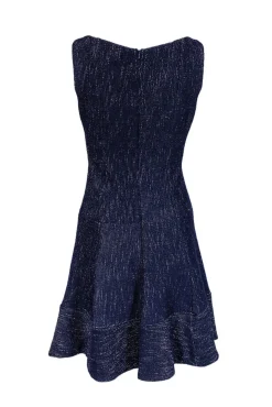 Nanette Lepore - Navy & White Speckled Knit Dress Sz 6