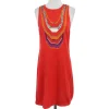 Nanette Lepore - Orange Beaded Dress Sz M