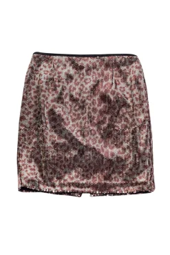 Nanette Lepore - Pink & Silver Sequin Skirt Sz 4