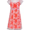 Nanette Lepore - Purple & Orange Patterned Dress Sz 4