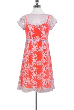 Nanette Lepore - Purple & Orange Patterned Dress Sz 4