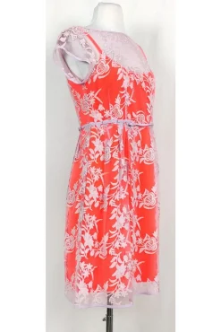 Nanette Lepore - Purple & Orange Patterned Dress Sz 4