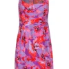 Nanette Lepore - Purple & Pink Floral Print Sleeveless A-Line Dress Sz 6