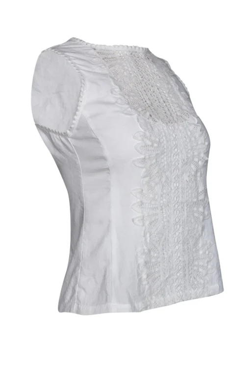 Nanette Lepore - White Eyelet Tank Top Sz 0
