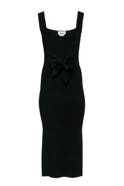 Nanushka - Black Stretch Knit Sleeveless Midi Dress Sz S