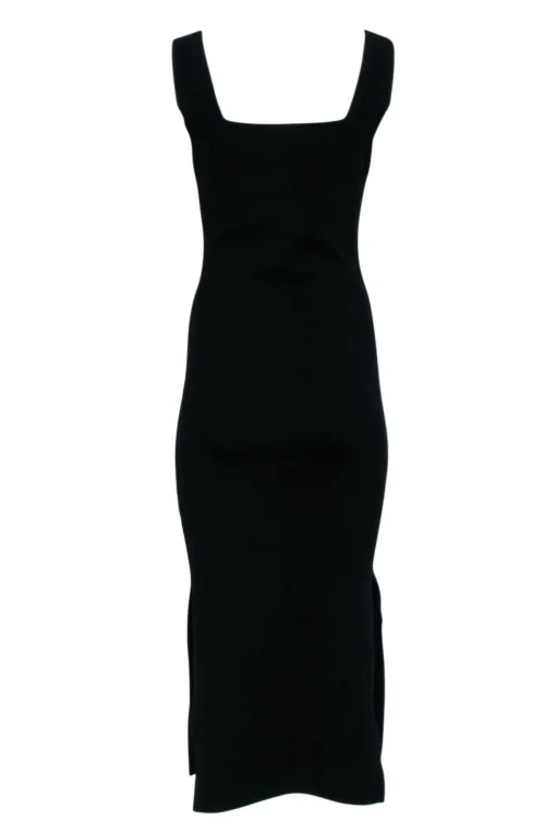 Nanushka - Black Stretch Knit Sleeveless Midi Dress Sz S