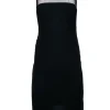 Nicole Miller -  Black Sleeveless Mesh Neckline Dress Sz 6