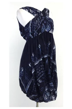Nicole Miller - Blue & White Silk Dress Sz 2