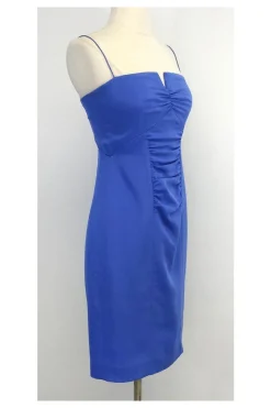 Nicole Miller - Blue Silk Blend Spaghetti Strap Dress Sz 6