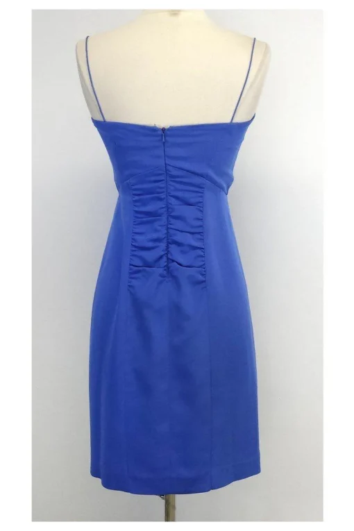 Nicole Miller - Blue Silk Blend Spaghetti Strap Dress Sz 6
