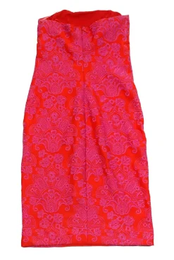 Nicole Miller - Orange & Purple Embroidery Dress Sz 6