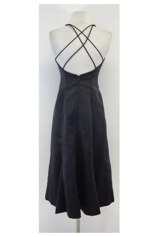 Nicole Miller - Slate Crisscross Back Midi Dress Sz 2