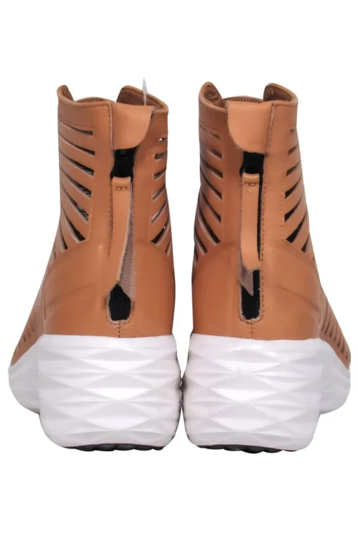 Nike - Tan Laser Cut Wedge Sandals Sz 9