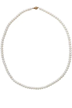 No Label - Genuine Pearl Necklace w/ 14k Gold Closure