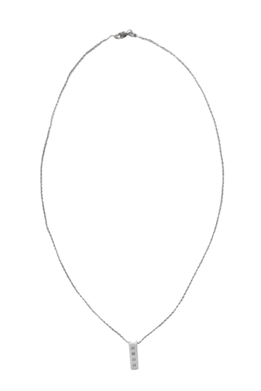 No Label - 14k White Gold Necklace & Earring Set
