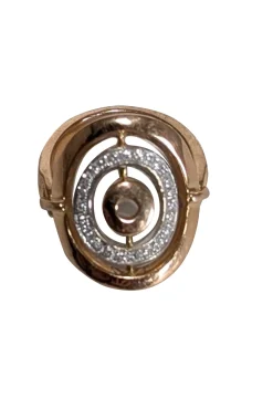 No Label - Rose Gold Oval Ring Sz 5