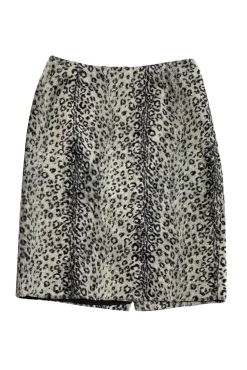 Oscar de la Renta - Animal Print Pencil Skirt Sz 8
