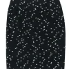 Oscar de la Renta - Black Wool Blend Pencil Skirt w/ White Speckles Sz 4