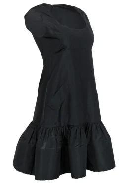 Oscar de la Renta - Black Silk Taffeta Dress Sz 6