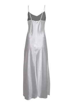 Oscar de la Renta - White Sleeveless Lace Applique Slip Dress Sz M