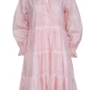 Othilia - Light Pink Cotton Tiered Dress Sz S