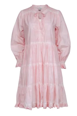 Othilia - Light Pink Cotton Tiered Dress Sz S
