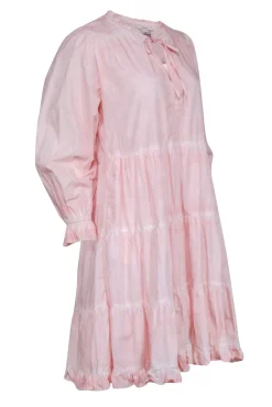 Othilia - Light Pink Cotton Tiered Dress Sz S