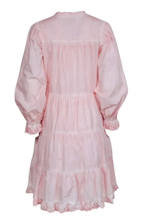 Othilia - Light Pink Cotton Tiered Dress Sz S