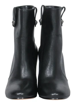 Paige - Back Pebbled Leather Heeled Ankle Booties Sz 7.5