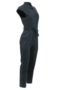 Paige - Black Wash Denim Jumpsuit Sz 2